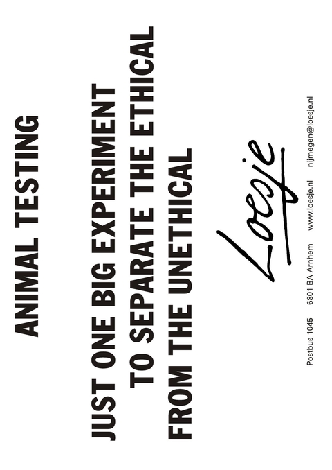 Animal testing just one big experiment to separate the ethical from the unethical