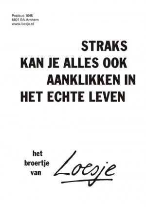 Straks kun je alles ook aanklikken in het echte leven het broertje van