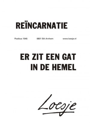 Reincarnatie er zit een gat in de hemel