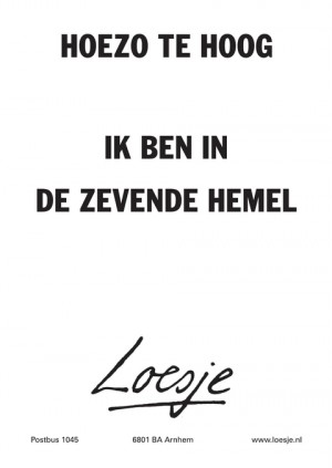 Hoezo te hoog? Ik ben in de zevende hemel