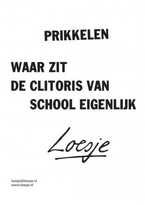Prikkelen; waar zit de clitoris van school eigenlijk