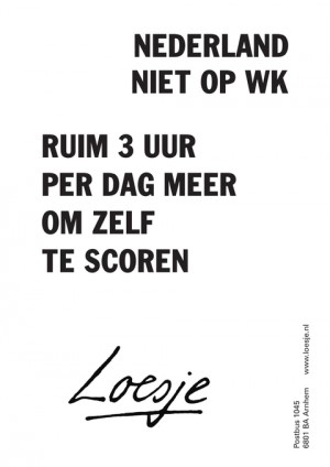 nederland niet op wk ruim 3 uur per dag meer om zelf te scoren