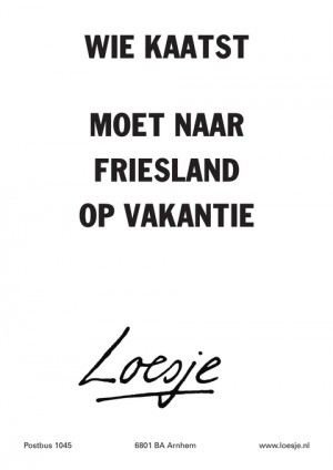 wie kaatst moet naar friesland op vakantie