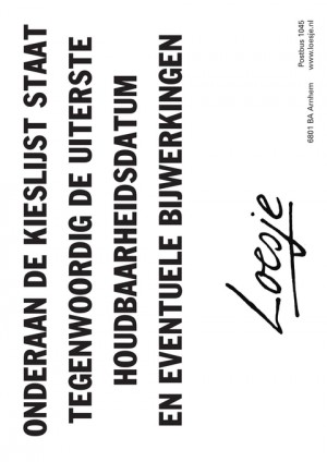 onderaan de kieslijst staat tegenwoordig de uiterste houdbaarheidsdatum en eventuele bijwerkingen