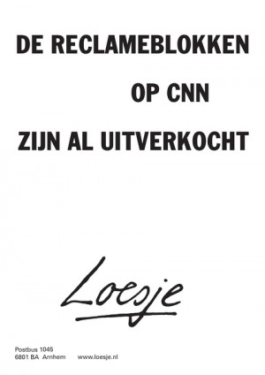 de reclameblokken op cnn zijn al uitverkocht