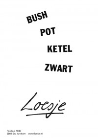 bush pot ketel zwart