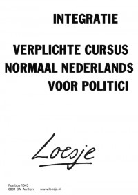 integratie verplichte cursus normaal nederlands voor politici