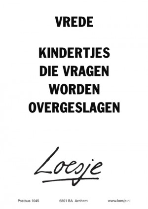 vrede kindertjes die vragen worden overgeslagen