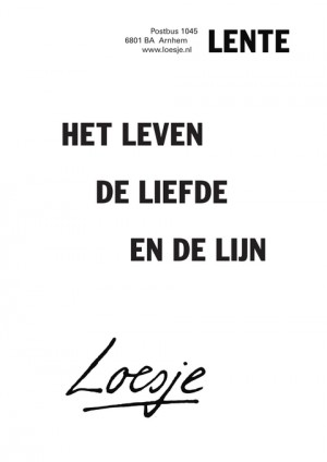 lente het leven de liefde en de lijn