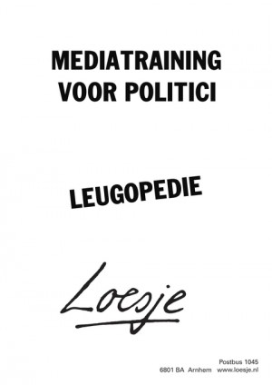 mediatraining voor politici leugopedie