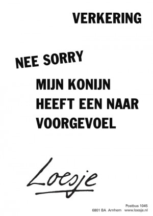 verkering sorry nee mijn konijn heeft een naar voorgevoel