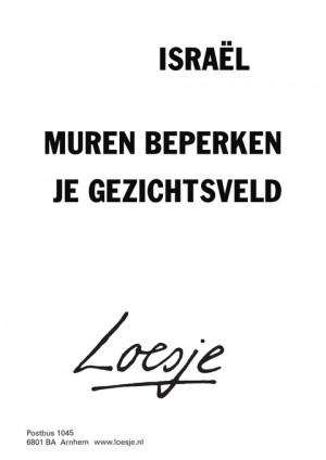 israel muren beperken je gezichtsveld