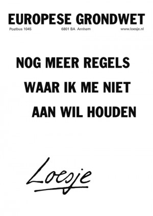 europese grondwet nog meer regels waar ik me niet aan wil houden