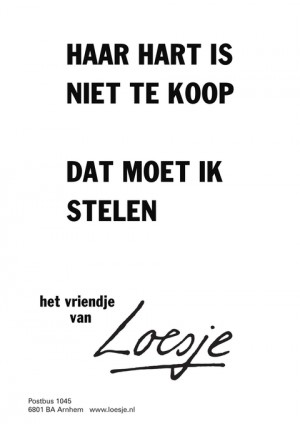 haar hart is niet te koop dat moet ik stelen