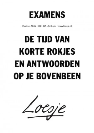 examens de tijd van korte rokjes en antwoorden op je bovenbeen