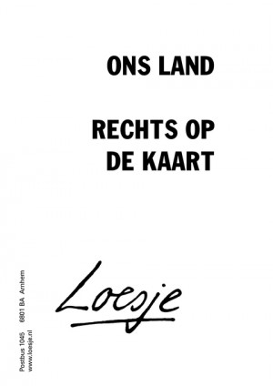 ons land rechts op de kaart