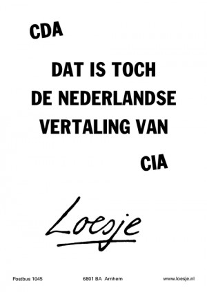 cda dat is toch de nederlandse vertaling van cia