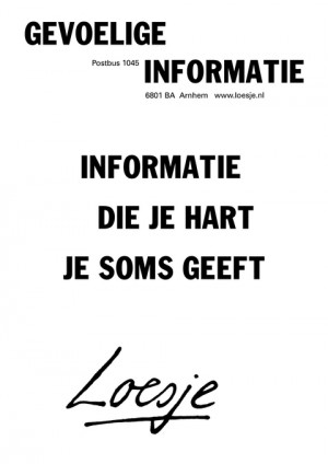 gevoelige informatie informatie die je hart je soms geeft