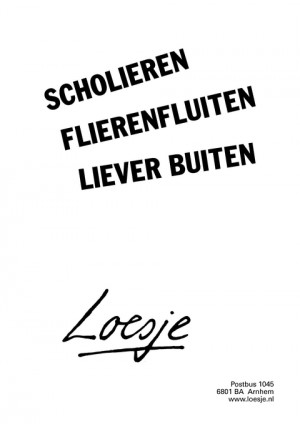 scholieren flierefluiten liever buiten