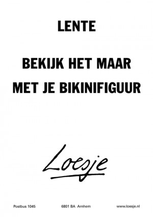 lente bekijk het maar met je bikinifiguur