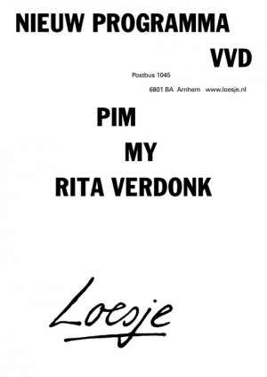 nieuw programma vvd pim my rita verdonk