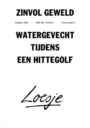 zinvol geweld watergevecht tijdens een hittegolf