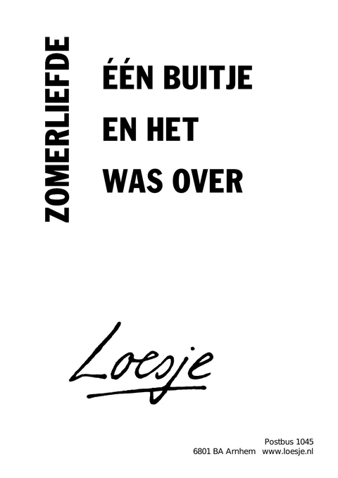 zomerliefde een buitje en het was over