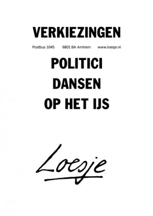 verkiezingen politici dansen op het ijs