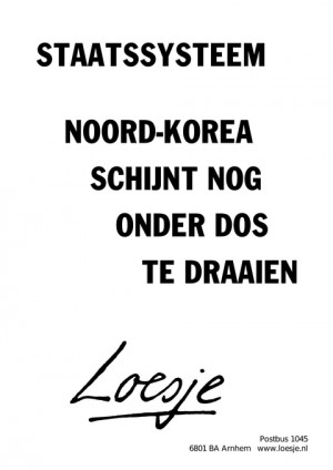 staatssysteem noordkorea schijnt nog onder dos te draaien