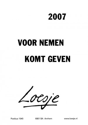 2007 voor nemen komt geven