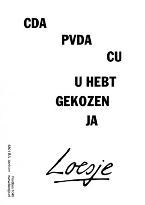 cda pvda cu u hebt gekozen ja