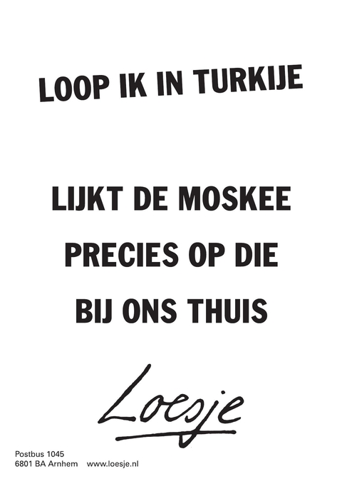 loop ik in turkije lijkt de moskee precies op die bij ons thuis