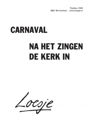 carnaval na het zingen de kerk in