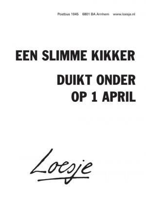 een slimme kikker duikt onder op 1 april