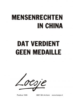 mensenrechten in china dat verdient geen medaille