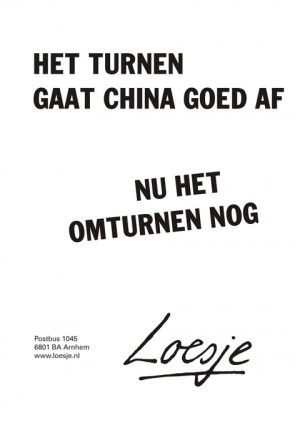 het turnen gaat china goed af nu het omturnen nog