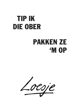 tip ik die ober / pakken ze ‘m op