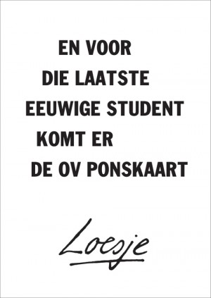 en voor de laatste eeuwige student komt er de ov ponskaart