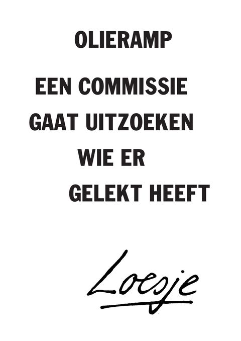 olieramp / een commissie gaat uitzoeken wie er gelekt heeft