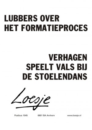 lubbers over het formatieproces verhagen speelt vals bij de stoelendans