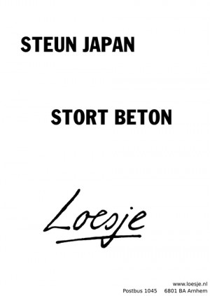 steun japan stort beton