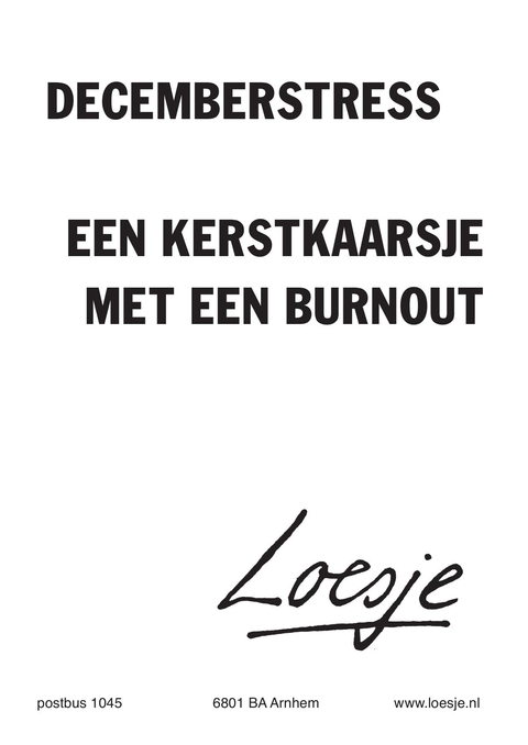 Decemberstress / een kerstkaarsje met een burnout