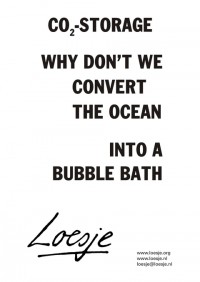 CO2-Storage Why don't we convert the ocean into a bubble bath