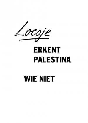 Loesje erkent Palestina, wie niet