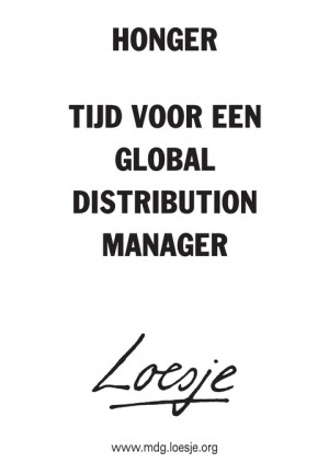 honger tijd voor een global distribution manager