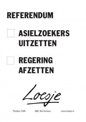 referendum asielzoekers uitzetten regering afzetten