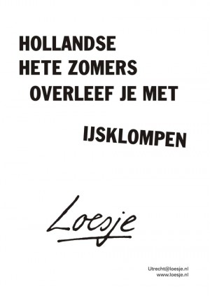 Hollandse hete zomers overleef je met ijsklompen