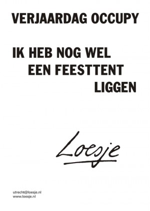 verjaardag occupy ik heb n og wel een feesttent liggen