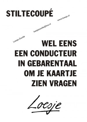 Stiltecoupe wel eens een conducteur in gebarentaal om je kaartje zien vragen