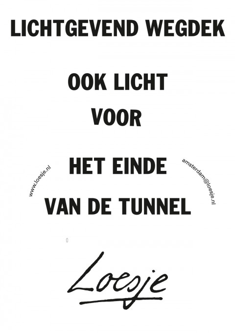 Lichtgevend wegdek ook licht voor het einde van de tunnel